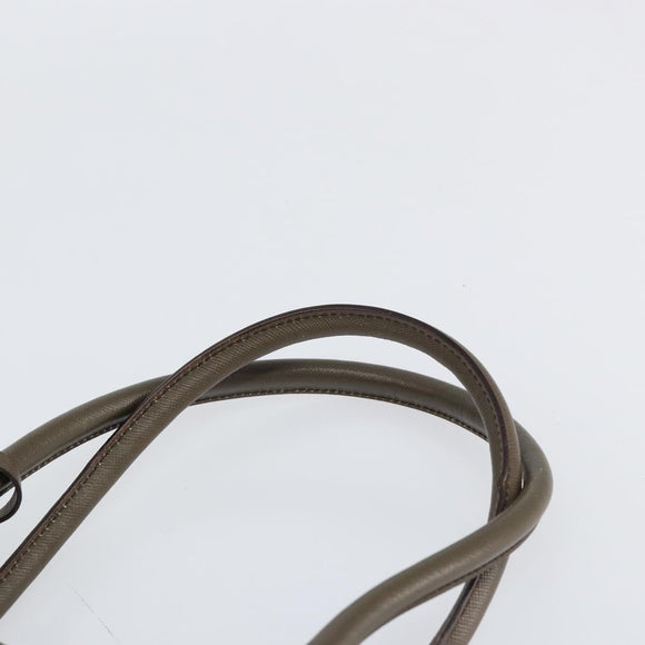 PRADA Hand Bag Safiano leather Brown Gold Auth gh1550