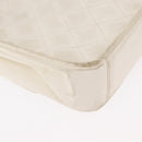 CHANEL Matelasse 25 Chain Shoulder Bag Leather White Gold CC Auth gh1552-13