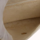 CHANEL Matelasse 25 Chain Shoulder Bag Leather White Gold CC Auth gh1552-21