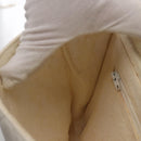 CHANEL Matelasse 25 Chain Shoulder Bag Leather White Gold CC Auth gh1552-23