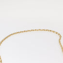 CHANEL Matelasse 25 Chain Shoulder Bag Leather White Gold CC Auth gh1552-9