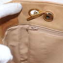 CHANEL Chain Matelasse Shoulder Bag Lamb Skin Beige Gold CC Auth gh1553-20