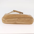 CHANEL Chain Matelasse Shoulder Bag Lamb Skin Beige Gold CC Auth gh1553-5