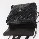 CHANEL Matelasse 25 Chain Backpack Enamel Black Silver CC Auth gh1554-20