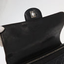 CHANEL Matelasse 25 Chain Backpack Enamel Black Silver CC Auth gh1554-21