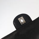 CHANEL Matelasse 25 Chain Backpack Enamel Black Silver CC Auth gh1554-23