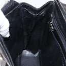CHANEL Matelasse 25 Chain Backpack Enamel Black Silver CC Auth gh1554-27