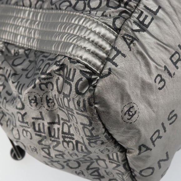 CHANEL Unlimited Tote Bag Nylon Silver CC Auth gh1555