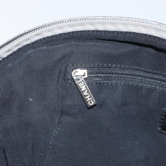 CHANEL Unlimited Tote Bag Nylon Silver CC Auth gh1555