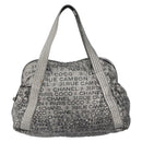 CHANEL Unlimited Tote Bag Nylon Silver CC Auth gh1555-13