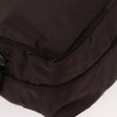 PRADA Shoulder Bag Nylon Brown Gold Auth gh1558-14