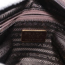 PRADA Shoulder Bag Nylon Brown Gold Auth gh1558-18