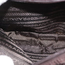 PRADA Shoulder Bag Nylon Brown Gold Auth gh1558-21