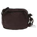 PRADA Shoulder Bag Nylon Brown Gold Auth gh1558-2