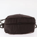 PRADA Shoulder Bag Nylon Brown Gold Auth gh1558-5