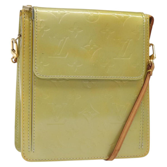 LOUIS VUITTON Monogram Vernis Motto Accessory Pouch Gris M91030 LV Auth gh156