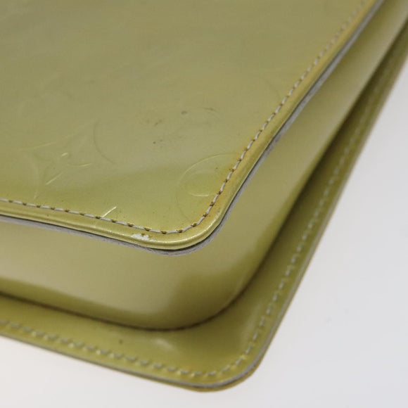 LOUIS VUITTON Monogram Vernis Motto Accessory Pouch Gris M91030 LV Auth gh156