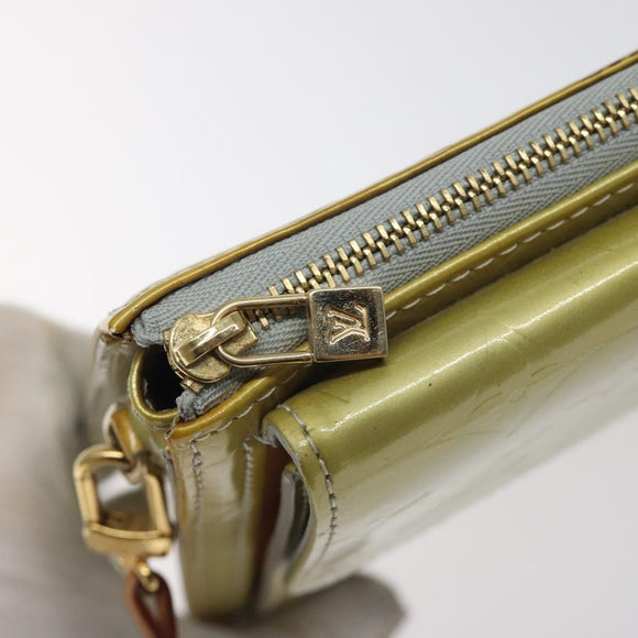 LOUIS VUITTON Monogram Vernis Motto Accessory Pouch Gris M91030 LV Auth gh156