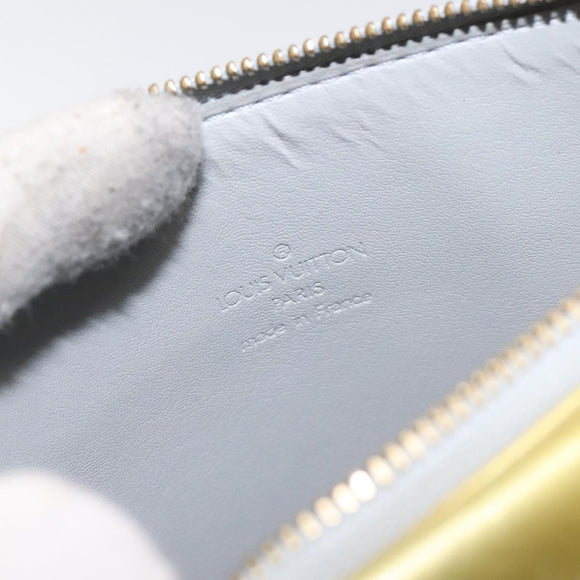 LOUIS VUITTON Monogram Vernis Motto Accessory Pouch Gris M91030 LV Auth gh156