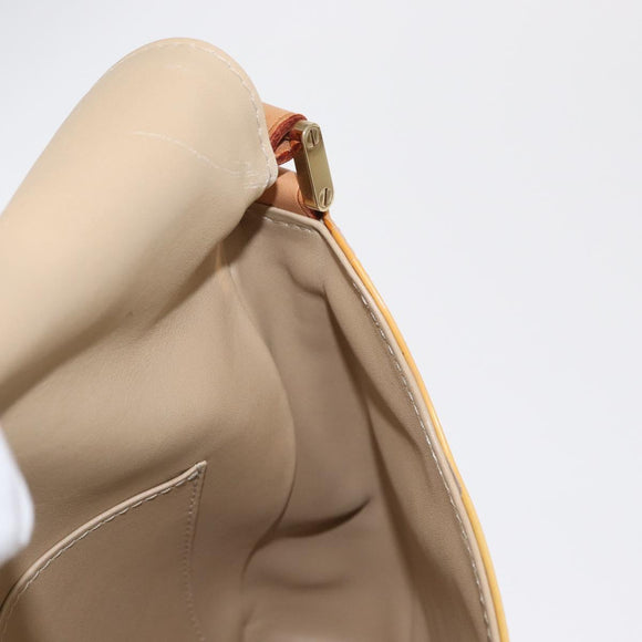 LOUIS VUITTON Monogram Vernis Thompson Street Bag Beige M91301 LV Auth gh1566