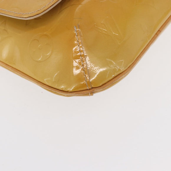 LOUIS VUITTON Monogram Vernis Thompson Street Bag Beige M91301 LV Auth gh1567