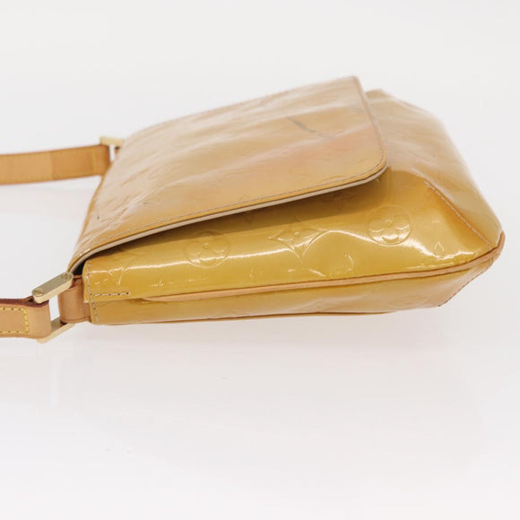 LOUIS VUITTON Monogram Vernis Thompson Street Bag Beige M91301 LV Auth gh1567