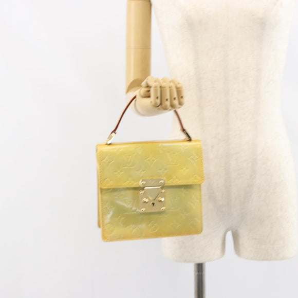 LOUIS VUITTON Monogram Vernis Spring Street Hand Bag Gris M91029 LV Auth gh1568