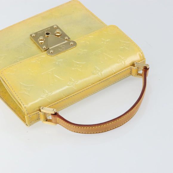 LOUIS VUITTON Monogram Vernis Spring Street Hand Bag Gris M91029 LV Auth gh1568