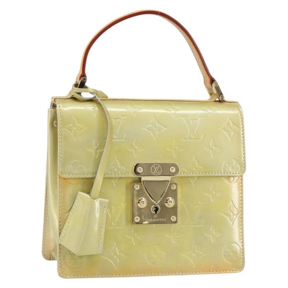 LOUIS VUITTON Monogram Vernis Spring Street Hand Bag Gris M91029 LV Auth gh1570