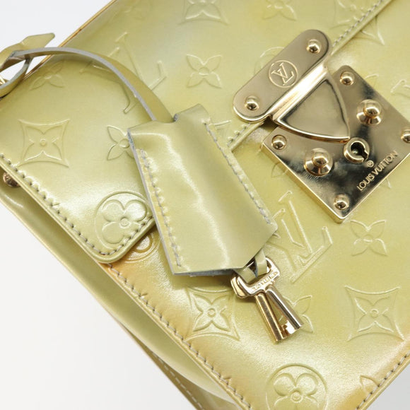 LOUIS VUITTON Monogram Vernis Spring Street Hand Bag Gris M91029 LV Auth gh1570