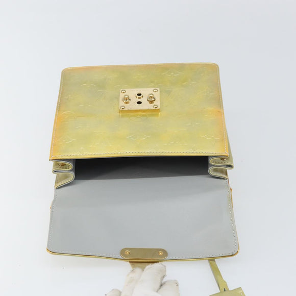 LOUIS VUITTON Monogram Vernis Spring Street Hand Bag Gris M91029 LV Auth gh1570