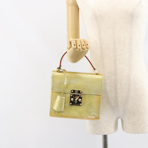 LOUIS VUITTON Monogram Vernis Spring Street Hand Bag Gris M91029 LV Auth gh1570