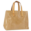 LOUIS VUITTON Monogram Vernis Reade PM Hand Bag Noisette M91334 LV Auth gh1572-1