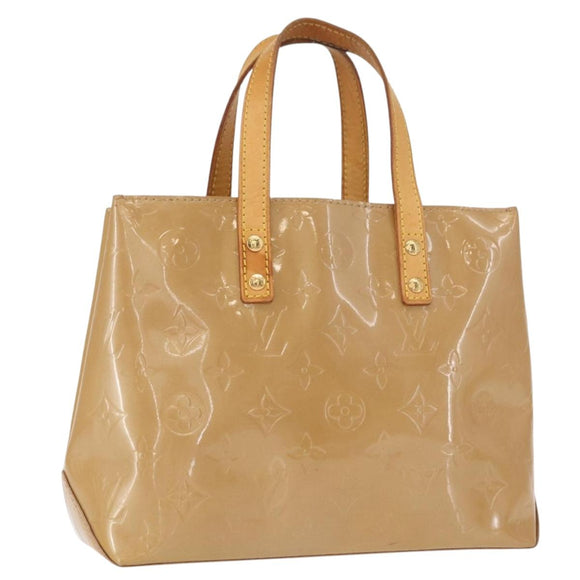 LOUIS VUITTON Monogram Vernis Reade PM Hand Bag Noisette M91334 LV Auth gh1572