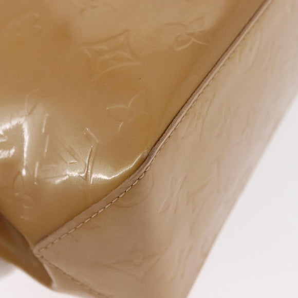 LOUIS VUITTON Monogram Vernis Reade PM Hand Bag Noisette M91334 LV Auth gh1572