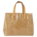 LOUIS VUITTON Monogram Vernis Reade PM Hand Bag Noisette M91334 LV Auth gh1572-13