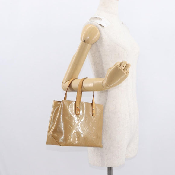 LOUIS VUITTON Monogram Vernis Reade PM Hand Bag Noisette M91334 LV Auth gh1572