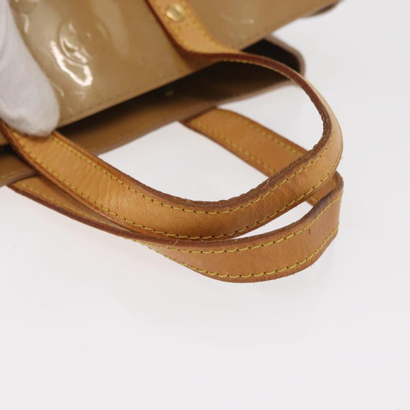 LOUIS VUITTON Monogram Vernis Reade PM Hand Bag Noisette M91334 LV Auth gh1572