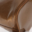 LOUIS VUITTON Monogram Vernis Houston Hand Bag Bronze M91122 LV Auth gh1578-8