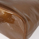 LOUIS VUITTON Monogram Vernis Houston Hand Bag Bronze M91122 LV Auth gh1578-17