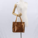 LOUIS VUITTON Monogram Vernis Houston Hand Bag Bronze M91122 LV Auth gh1578-22