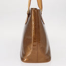 LOUIS VUITTON Monogram Vernis Houston Hand Bag Bronze M91122 LV Auth gh1578-3