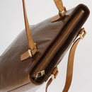LOUIS VUITTON Monogram Vernis Houston Hand Bag Bronze M91122 LV Auth gh1578-6