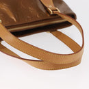 LOUIS VUITTON Monogram Vernis Houston Hand Bag Bronze M91122 LV Auth gh1578-7