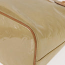 LOUIS VUITTON Monogram Vernis Houston Hand Bag Beige M91004 LV Auth gh1582-16
