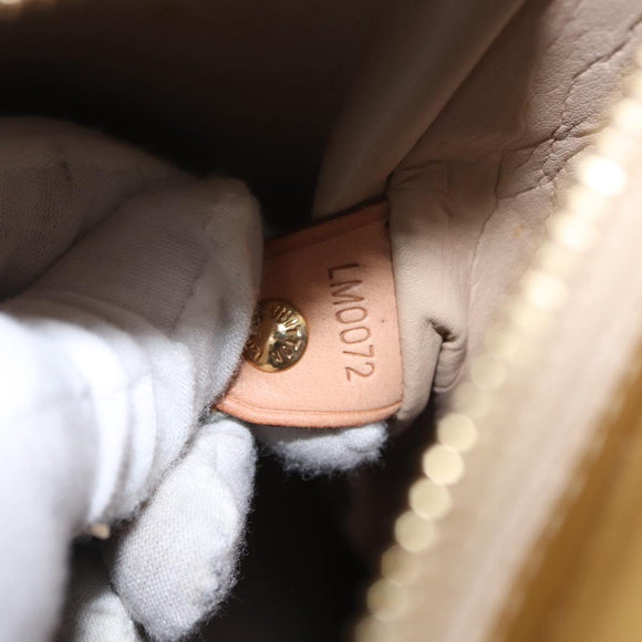LOUIS VUITTON Monogram Vernis Houston Hand Bag Beige M91004 LV Auth gh1582