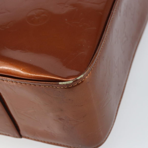 LOUIS VUITTON Monogram Vernis Columbus Tote Bag Bronze M91134 LV Auth gh1583