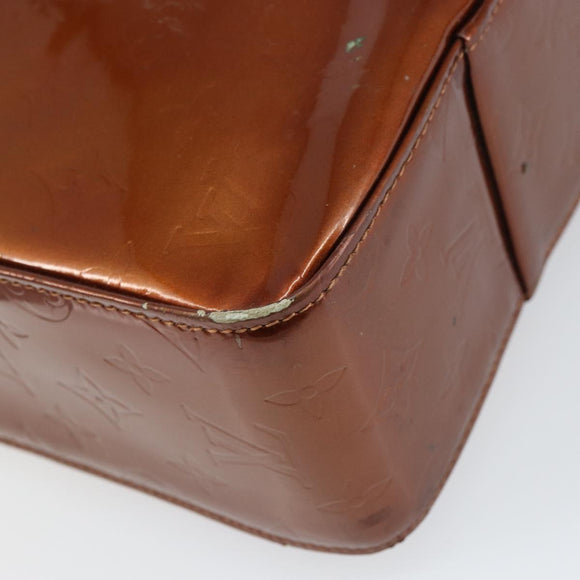 LOUIS VUITTON Monogram Vernis Columbus Tote Bag Bronze M91134 LV Auth gh1583