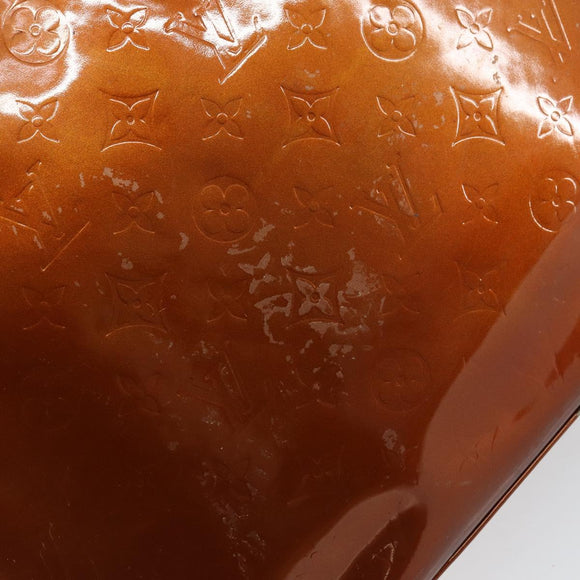 LOUIS VUITTON Monogram Vernis Columbus Tote Bag Bronze M91134 LV Auth gh1583