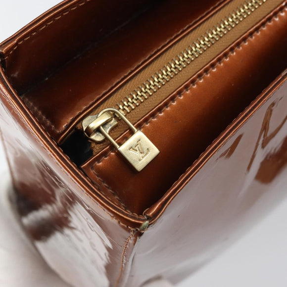 LOUIS VUITTON Monogram Vernis Columbus Tote Bag Bronze M91134 LV Auth gh1583